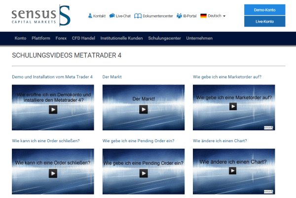 Das Schulungscenter bei Sensus Capital Markets