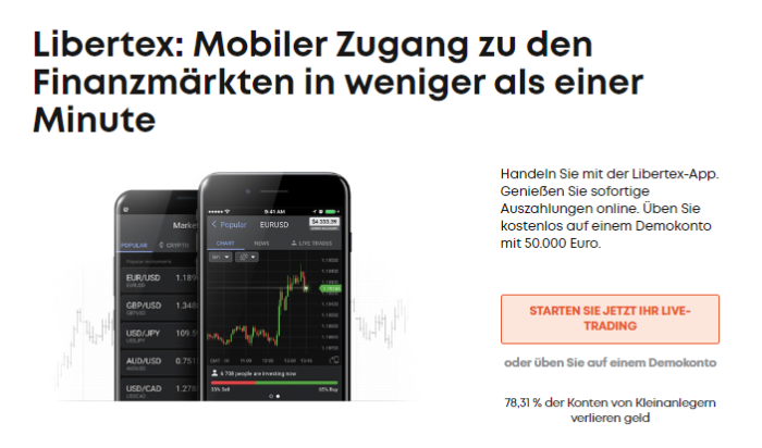 Die libertex app steht zum kostenlosen download bereit